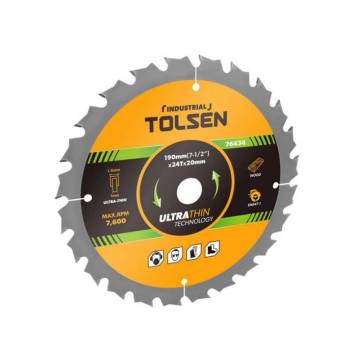 Пильный диск по дереву UltraThin 190 мм x 40T x 20 мм Tolsen