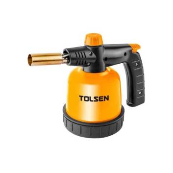 Газовая паяльная лампа Tolsen 1.2 кВт с пьезоподжигом под картридж 190 г