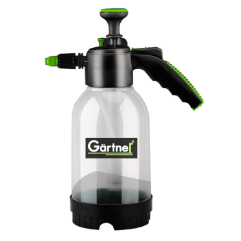 Обприскувач ручний 2 л прозорий з клапаном скидання тиску Gärtner